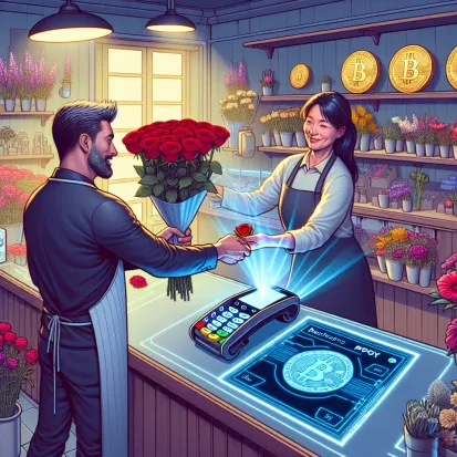 An Australian Man in a Flower Shop Paying With YEM