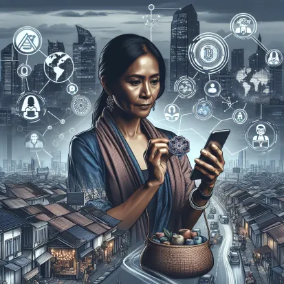 An Indonesian Woman in a Bank Paying With YEM